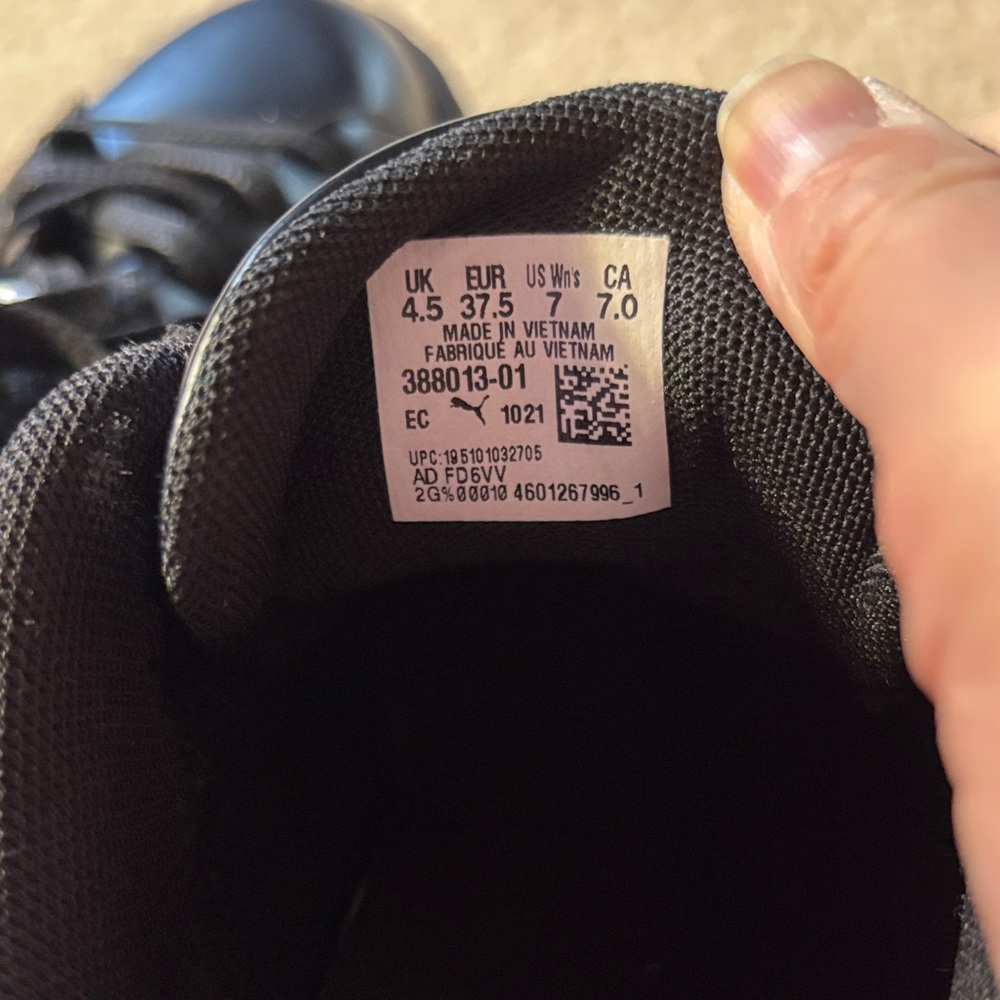 Puma x Dua Lipa Mayze Black Chunky Sole Sneakers (FITS NARROW) - Picture 9 of 13